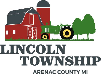 Lincoln Township logo with barn, tractor, and trees.